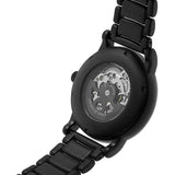 Emporio Armani Meccanico Skeleton Black Dial Black Steel Strap Watch For Men - AR60045 Authentic Buy Shop Now