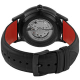Emporio Armani Meccanico Skeleton Black Dial Black Leather Strap Watch For Men - AR60046 Authentic Buy Shop Now