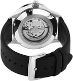 Emporio Armani Renato Chronograph Automatic Black Dial Black Leather Strap Watch For Men - AR60051 Authentic Buy Shop Now