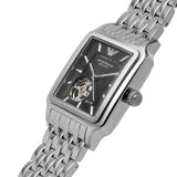 Emporio Armani Diego Automatic Black Dial Silver Steel Strap Watch For Men - AR60057 Authentic Buy Shop Now