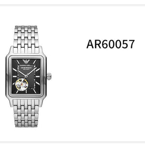 Emporio Armani Diego Automatic Black Dial Silver Steel Strap Watch For Men - AR60057 Authentic Buy Shop Now