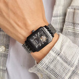 Emporio Armani Meccanico Black Dial Black Steel Strap Watch For Men - AR60058 Authentic Buy Shop Now