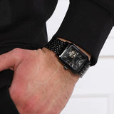 Emporio Armani Meccanico Black Dial Black Steel Strap Watch For Men - AR60058 Authentic Buy Shop Now