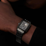 Emporio Armani Meccanico Black Dial Black Steel Strap Watch For Men - AR60058 Authentic Buy Shop Now
