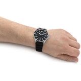Emporio Armani Meccanico Automatic Black Dial Black Silicone Strap Watch For Men - AR60062 Authentic Buy Shop Now
