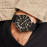 Emporio Armani Meccanico Automatic Black Dial Black Silicone Strap Watch For Men - AR60062 Authentic Buy Shop Now