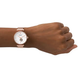 Emporio Armani Gianni T-Bar Analog White Dial Two Tone Steel Strap Watch For Women - AR60019 Authentic Buy Shop Now