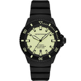 Emporio Armani Sea Explorer Automatic Yellow Dial Black Silicone Strap Watch For Men - AR60085 Authentic Buy Shop Now