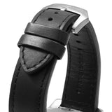 Emporio Armani Sportivo Chronograph Silver Dial Black Leather Strap Watch For Men - AR6054 Authentic Buy Shop Now