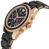Emporio Armani Sigma Chronograph Black Dial Black SIlicon Strap Watch For Men - AR6066 Authentic Buy Shop Now