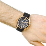 Emporio Armani Sigma Chronograph Black Dial Black SIlicon Strap Watch For Men - AR6066 Authentic Buy Shop Now