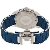 Emporio Armani Sigma Chronograph Blue Dial Blue Silicone Strap Watch for Men - AR6068 Authentic Buy Shop Now