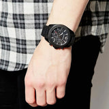 Emporio Armani Sportivo Chronograph Black Dial Black Silicone Strap Watch For Men - AR6092 Authentic Buy Shop Now