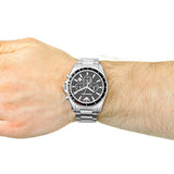 Emporio Armani Sigma Chronograph Black Dial Silver Steel Strap Watch For Men - AR6098 Authentic Buy Shop Now