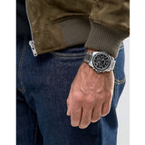 Emporio Armani Sigma Chronograph Black Dial Silver Steel Strap Watch For Men - AR6098 Authentic Buy Shop Now
