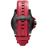 Emporio Armani Sportivo Quartz Black Dial Red Rubber Strap Watch For Men - AR6101 Authentic Buy Shop Now