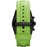 Emporio Armani Sports Analog Black Dial Green Rubber Strap Watch For Men - AR6115 Authentic Buy Shop Now