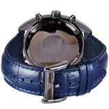 Emporio Armani Sportivo Chronograph Blue Dial Blue Leather Strap Watch For Men - AR6126 Authentic Buy Shop Now