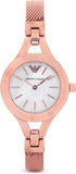 Emporio Armani Chiara Analog White Dial Rose Gold Steel Strap Watch For Women - AR7329 Authentic Buy Shop Now