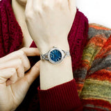 Emporio Armani Chiara Blue Dial Blue Leather Strap Watch for Women - AR7330 Authentic Buy Shop Now