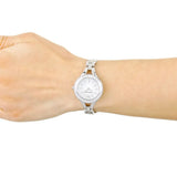 Emporio Armani Chiara Mother of Pearl Dial White Leather Strap Watch for Women - AR7353 Authentic Buy Shop Now