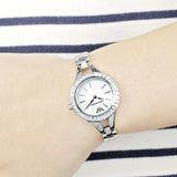 Emporio Armani Chiara Mother of Pearl Dial White Leather Strap Watch for Women - AR7353 Authentic Buy Shop Now