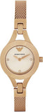Emporio Armani Chiara Silver Dial Rose Gold Steel Strap Watch For Women - AR7362 Authentic Buy Shop Now