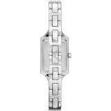 Emporio Armani Chiara Analog Silver Dial Black Leather Strap Watch For Women - AR7372 Authentic Buy Shop Now