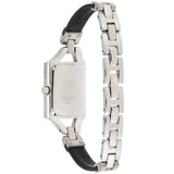 Emporio Armani Chiara Analog Silver Dial Black Leather Strap Watch For Women - AR7372 Authentic Buy Shop Now