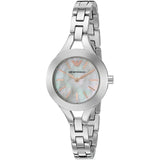 Emporio Armani Chiara Mother of Pearl Dial Silver Steel Strap Watch for Women - AR7425 Authentic Buy Shop Now