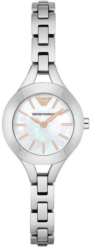 Emporio Armani Chiara Mother of Pearl Dial Silver Steel Strap Watch for Women - AR7425 Authentic Buy Shop Now