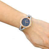 Emporio Armani Chiara Two Tone Dial Black Leahter Strap Watch for Women - AR7436 Authentic Buy Shop Now