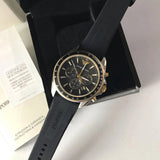 Emporio Armani Sigma Chronograph lack Dial Black Rubber Strap Watch For Men - AR80003 Authentic Buy Shop Now