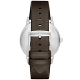 Emporio Armani Kappa Quartz White Dial Brown Leather Strap Watch For Men - AR80006 Authentic Buy Shop Now
