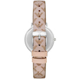 Emporio Armani Classic Kappa White Dial Brown Leather Strap Watch For Women - AR11009 Authentic Buy Shop Now