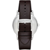 Emporio Armani Kappa Quartz Black Dial Brown Leather Strap Watch For Men - AR80008 Authentic Buy Shop Now