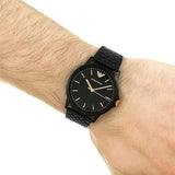 Emporio Armani Interchangeable Black Dial Black Steel Strap Watch For Men - AR80021 Authentic Buy Shop Now