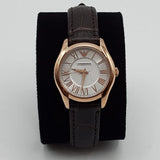 Emporio Armani Classic White Dial Brown Leather Strap Watch For Men - AR9035 Authentic Buy Shop Now