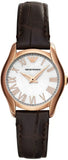 Emporio Armani Classic White Dial Brown Leather Strap Watch For Men - AR9035 Authentic Buy Shop Now