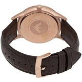 Emporio Armani Classic Brown Dial Brown Leather Strap Watch For Men - AR0383 Authentic Buy Shop Now