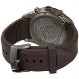 Emporio Armani Sportivo Chronograph Black Dial Brown Silicone Strap Watch for Men - AR9501 Authentic Buy Shop Now