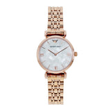 Emporio Armani Mother of Pearl Dial Rose Gold Steel Strap Watch For Women - AR11110 Authentic Buy Shop Now