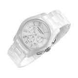 Emporio Armani Chronograph Ceramic White Dial Watch For Women - AR1403 Authentic Buy Shop Now