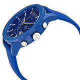 Armani Exchange Outerbanks Chronograph Blue Dial Blue Silicone Strap Watch For Men - AX1327 Authentic Buy Shop Now