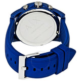 Armani Exchange Outerbanks Chronograph Blue Dial Blue Silicone Strap Watch For Men - AX1327 Authentic Buy Shop Now