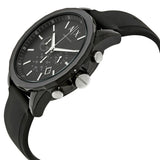 Armani Exchange Outerbanks Chronograph Black Dial Black Silicone Strap Watch For Men - AX1326 Authentic Buy Shop Now