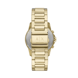 Armani Exchange Banks Chronograph Black Dial Gold Steel Strap Watch For Men - AX1721 Authentic Buy Shop Now