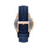 Armani Exchange Banks Chronograph Blue Dial Blue Leather Strap Watch For Men - AX1723 Authentic Buy Shop Now