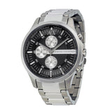 Armani Exchange Hampton Chronograph Black Dial Silver Steel Strap Watch For Men - AX2152 Authentic Buy Shop Now