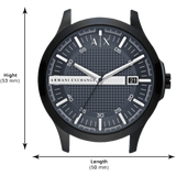 Armani Exchange Hampton Quartz Blue Dial Black Leather Strap Watch for Men - AX2411 Authentic Buy Shop Now